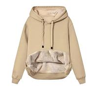 Sweat a Capuche Femme Hiver Polaire Chaude Sweats à Capuche Femme Sport Sweatshirt à Manches Longues Veste avec Poches Pas Cher Hoodie Pull Pullover Grandes Tailles Couleur Unie Fitness Top