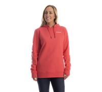 Klim Mariposa Sweat à capuche long pour femme, blanc-rouge, taille XS pour femmes