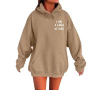 Sweat A Capuche Femme Manche Longue- Pull Grande Taille Imprimé Lettres Casual Confortable Polyvalent Pullover Chic Et Élégant Ample Classiques Streetwear pour Hiver Haut Fête