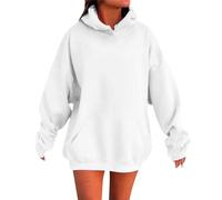 Sweat à Capuche Femme Oversize Manches Longues Hoodie Pull Sweatshirt avec Poche Chaud Chic Élégant Streetwear Y2k Sweatshirts Vetement Femme Automne Sport Grande Taille Sweet Plaid