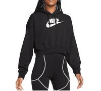 Nike DQ5850-010 W NSW Club FLC GX Crop HDY Sweatshirt Femme Noir Blanc Taille M