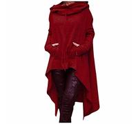Sweat A Capuche Femme Pas Cher Automne Hiver Chaud Long Hoodies A Manche Longues Vintage Ample Grand Taille Pullover Veste Steampunk Cape Hooded Robe Manteau Tops