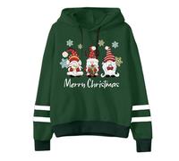 Sweat A Capuche Femme, Pull De Noel Grande Taille Pull Ample avec PoupéE Naine Et Imprimé Flocon De Neige Manches Longues éPais Elegant Conforts Bien Adapté Chic