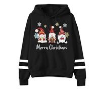 Sweat A Capuche Femme, Pull De Noel Grande Taille Pull Ample avec PoupéE Naine Et Imprimé Flocon De Neige Manches Longues éPais Elegant Conforts Bien Adapté Chic