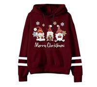 Sweat A Capuche Femme, Pull De Noel Grande Taille Pull Ample avec PoupéE Naine Et Imprimé Flocon De Neige Manches Longues éPais Elegant Conforts Bien Adapté Chic