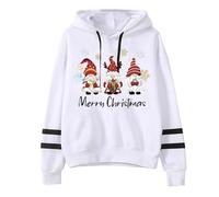 Sweat A Capuche Femme, Pull De Noel Grande Taille Pull Ample avec PoupéE Naine Et Imprimé Flocon De Neige Manches Longues éPais Elegant Conforts Bien Adapté Chic