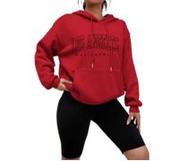 Sweat à Capuche Femme Rouge - Logo Los Angeles - - Rouge XXL