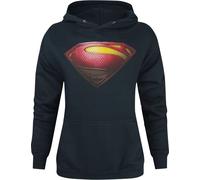Sweat à capuche femme Superman avec logo Man Of Steel NS4204 (S) (Bleu)