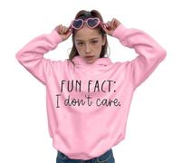 Sweat à capuche femme surdimensionné lettres imprimées manches longues sweat à capuche I don't care impression sweatshirt y2k sweat à capuche décontracté pull ample sport sweatshirts mignons automne
