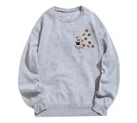 Sweat a Capuche Femme Sweat-Shirt Halloween pour Femmes Manches Longues Sweats Hoodie Fantaisie Chic Élégant avec Poche Super Soft Touch Cardigan Pull Sweatshirt Costume Light Gris L