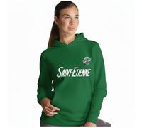 Sweat À Capuche Femme Vert - Design Saint-Étienne - Coton Et Polyester Recyclé
