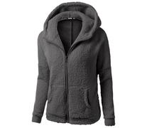 Sweat à Capuche Femme Veste Polaire Femme Couleur unie Vêtements pour Femmes Grande Taille Sweatshirt Polaire Femmes Veste de Randonnée d'Extérieur Zippé Sport Manteaux