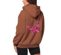 Sweat a Capuche Femme Zippé Cardigan Chic Et Elegant Sportswear Sweatshirts Pull Rose Sans Octobre À Veste Sport Ruban De Sensibilisation Au Cancer Du Sein D'octobre Gilet Manches Longues Décontracté