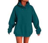 Sweat A Capuche Femme Zippé Décontracté Manches Longues Hoodies Automne Hiver Oversized Sweatshirts Grande Taille Ample Pull Tendance Y2K Sweats Couleur Unie Basique Hoodie Sport Sweat-Shirt