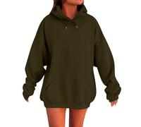 Sweat A Capuche Femme Zippé Décontracté Manches Longues Hoodies Automne Hiver Oversized Sweatshirts Grande Taille Ample Pull Tendance Y2K Sweats Couleur Unie Basique Hoodie Sport Sweat-Shirt