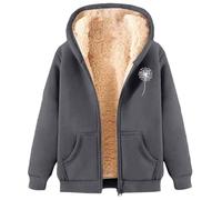 Sweat a Capuche femmeSweat à Capuche zippé en Polaire Doux et Chaud Coupe Oversized Poches Pratiques décontracté pour l'hiver sans contraintes (Black, XL)