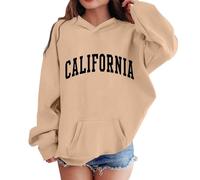 Sweat à Capuche Fille 3-12 Ans Ado Tee Shirt Manche Longue Ample Sweatshirt Enfant Vintage Mignon Confortable Casual Vacances Jogging Top Blouse, Sweat à Capuche Imprimé Lettrage