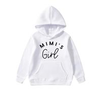 Sweat a Capuche Fille 3-14 Ans Classique Chemise Hooded Sweatshirt Fille Hiver Manche Longue Chic Pas Cher Ample Mignon Dessin Animé Streetwear Sport Casual z6