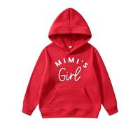 Sweat a Capuche Fille 3-14 Ans Classique Chemise Hooded Sweatshirt Fille Hiver Manche Longue Chic Pas Cher Ample Mignon Dessin Animé Streetwear Sport Casual