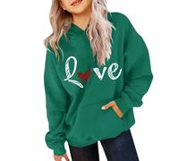 Sweat à Capuche Filles Automne Filles Filles Doux Sweats à Manches Longues Confortable Décontractée Fille Hoodie Sport Élégant Hiver Pull Y2k Streetwear Couleur Unie Pull Fille, vert foncé, 12 ans