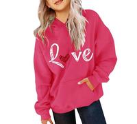 Sweat à Capuche Filles Automne Filles Filles Doux Sweats à Manches Longues Confortable Décontractée Fille Hoodie Sport Élégant Hiver Pull Y2k Streetwear Couleur Unie Pull Fille, Rose chaude., 10 ans