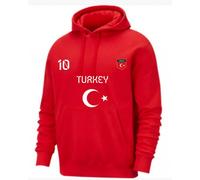 Sweat À Capuche Foot Turquie Homme (Taille Xs,Couleur Rouge)