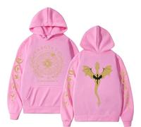 Sweat À Capuche Fourth Wing, Sweat-Shirt À Capuche Rétro Dragon Rider pour Homme Et Femme, Pull Ample, Vêtements À Capuche Surdimensionnés XS-3XL-Black||XS