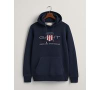 Sweat à capuche Gant Archive Shield bleu marine - XL
