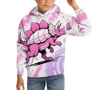 Sweat à Capuche GarçOn 2-12 Ans Automne Et Hiver Sweat-Shirt Enfant GarçOn Fashion Personnalité Imprimé Dinosaure Pullover Hauts Manches Longues Confortable DéContracté Ample (7-8 Ans)