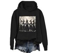 Sweat à capuche Girls Will Be Girls Witch, Sweat à capuche Girls Will Be Girls Witch, Sweat à capuche de sorcière, Noir , 3XL