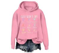 Sweat à capuche « God Says I Am » avec inscription « God Says I Am Dancer », Rose - 1, XL