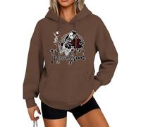 Sweat à capuche gothique pour femme - Vampire gothique, Halloween, pull à capuche d'automne tendance effrayant - pour les vacances, café, M