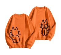 Sweat à capuche graphique à manches longues avec inscription « God is Greater Than The Highs and Lows » pour femme, Orange, L