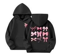 Sweat à capuche graphique « I'm Just A Girl » pour filles, joli pull à manches longues avec capuche et poche kangourou, sweat-shirt doux et décontracté pour filles de 3 à 14 ans