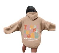 Sweat à capuche graphique Trust In The Lord pour femme tendance pays chrétien avec capuche vêtements mode Jésus à capuche lettres décontractés Workou Western Preppy automne esthétique 2025 doux, kaki