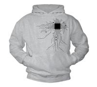 Sweat a capuche Gris GEEK CPU homme Gris S