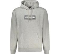 Sweat à capuche gris pour homme : pull doublé avec poche kangourou & imprimé, taille : S Couleur : Grigio