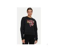 Sweat à capuche GUESS Roses, noir, femme, taille S S