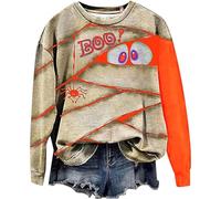 Sweat À Capuche Halloween Plobleme Resolu Graphique Vetement Stitch Costume Femme a Citrouille Veste Sport Vêtements Adulte Boos Sweat-Shirt d'halloween Surdimensionné Sweat-Shirts Pull
