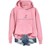 Sweat à capuche « He Left The 99 To Find Me » pour femme et homme - Sweat chrétien amusant - Jésus Faith, rose, S