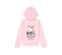 Sweat à capuche Hello Kitty pour filles en coton pour enfants, rose, 11-12 ans