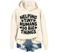 Sweat à capuche « Helping Tiny Humans Do Big Things » pour femme et homme, Khika., M