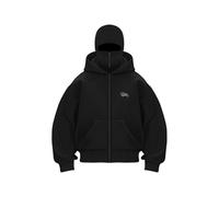 Sweat à Capuche Homm Sweat Zippé Veste Chaude Hoodie Balaclava Cagoule Moto Masque Anti-Vent pour Sports de Plein Air Cagoule de Vélo Automne Hiver Manche Longue