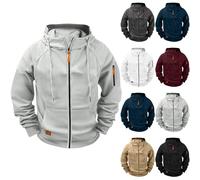 Sweat à Capuche Homme avec Demi Fermeture éclair, Grandes Tailles, Pulls Chaud Décontracté Confortable, Pull de Travail Quotidien, Veste de survêtement d'extérieur, Sweatshirt Multi-Poches