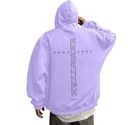 Sweat a Capuche Homme Chic et Elegant avec Imprimé Alphabet Sweatshirts Manches Longues Loisirs avec Poches et Cordon Hoodie Homme Confort Hiver Sweats de Foi Chrétienne pour Extérieur