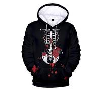 Sweat à Capuche Homme d'halloween, Sweat à Motif Sang et Lignes Criss-Croisées, pour Fêtes d'halloween, Soirées Thématiques et Looks de Style Alternatif