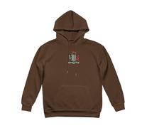 Sweat à Capuche Homme Doublé en Polaire avec ImpriméRépublique de Zambie Emblème - Hoodie Chaud,Tissu Épais et Doux,Idéal pour l’Hiver,Brun café,XL