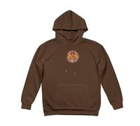 Sweat à Capuche Homme Doublé en Polaire avec ImpriméRoyaume du Bhoutan Emblème - Hoodie Chaud,Tissu Épais et Doux,Idéal pour l’Hiver,Brun café,XL
