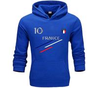 Sweat À Capuche Homme France Bleu Royal (Taille L,Couleur Bleu)