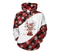 Sweat A Capuche Homme Grande Taille Pull Moche De Noel Lumineux, Pull Personnalisé Basique Polyvalent DéContracté Doux ImpriméS De Dessins AniméS Mignons Chic Mode